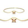 Load image into Gallery viewer, butterfly-cute-chain-pink-sapphire-bracelet-in-yellow-gold-fdbrc9755gsadrpisleep-nl-yg.jpg