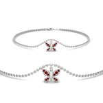 Load image into Gallery viewer, butterfly-cute-chain-ruby-bracelet-in-white-gold-fdbrc9755grudrsleep-nl-wg.jpg