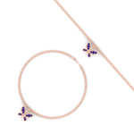 Load image into Gallery viewer, butterfly-cute-chain-sapphire-bracelet-in-rose-gold-fdbrc9755gsablangle3-nl-rg.jpg