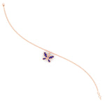 Load image into Gallery viewer, butterfly-cute-chain-sapphire-bracelet-in-rose-gold-fdbrc9755gsablangle4-nl-rg.jpg
