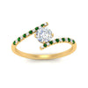 Load image into Gallery viewer, bypass-modern-round-cut-diamond-engagement-ring-with-emerald-in-FD9984RORGEMGR-NL-YG