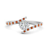 Load image into Gallery viewer, bypass-modern-round-cut-diamond-engagement-ring-with-orange-sapphire-in-FD9984RORGSAOR-NL-WG