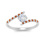 Load image into Gallery viewer, bypass-modern-round-cut-diamond-engagement-ring-with-orange-sapphire-in-FD9984RORGSAOR-NL-WG