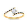 Load image into Gallery viewer, bypass-modern-round-cut-engagement-ring-with-black-diamond-in-FD9984RORGBLACK-NL-YG