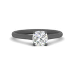 Load image into Gallery viewer, cathedral-flat-band-cushion-cut-diamond-ring-in-black-gold-fdenr431cu-nl-bg.jpg?v=1760431546