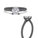 Load image into Gallery viewer, cathedral-flat-band-cushion-cut-diamond-ring-in-black-gold-fdenr431cuangle3-nl-bg.jpg?v=1760431546