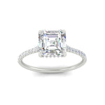 Load image into Gallery viewer, cathedral-hidden-halo-asscher-cut-diamond-ring-in-white-gold-FD9788ASR-NL-WG