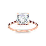 Load image into Gallery viewer, cathedral-hidden-halo-asscher-cut-ruby-ring-in-rose-gold-FD9788ASRGRUDR-NL-RG