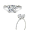 Load image into Gallery viewer, cathedral-hidden-halo-cushion-cut-diamond-ring-in-white-gold-FD9788CUR-NL-WG