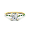 Load image into Gallery viewer, cathedral-hidden-halo-cushion-cut-emerald-ring-in-yellow-gold-FD9788CURGEMGR-NL-YG