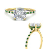 Load image into Gallery viewer, cathedral-hidden-halo-cushion-cut-emerald-ring-in-yellow-gold-FD9788CURGEMGR-NL-YG