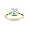 Load image into Gallery viewer, cathedral-hidden-halo-cushion-cut-emerald-ring-in-yellow-gold-FD9788CURGEMGR-NL-YG