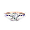 Load image into Gallery viewer, cathedral-hidden-halo-cushion-cut-sapphire-ring-in-rose-gold-FD9788CURGSABL-NL-RG