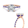 Load image into Gallery viewer, cathedral-hidden-halo-cushion-cut-sapphire-ring-in-rose-gold-FD9788CURGSABL-NL-RG