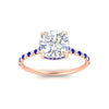 Load image into Gallery viewer, cathedral-hidden-halo-cushion-cut-sapphire-ring-in-rose-gold-FD9788CURGSABL-NL-RG