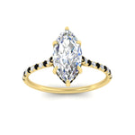 Load image into Gallery viewer, cathedral-hidden-halo-marquise-cut-black-diamond-ring-in-yellow-gold-FD9788MQRGBLACK-NL-YG