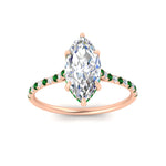 Load image into Gallery viewer, cathedral-hidden-halo-marquise-cut-emerald-ring-in-rose-gold-FD9788MQRGEMGR-NL-RG