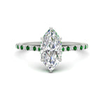 Load image into Gallery viewer, cathedral-hidden-halo-marquise-cut-emerald-ring-in-white-gold-FD9788MQRGEMGR-NL-WG