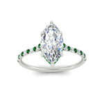 Load image into Gallery viewer, cathedral-hidden-halo-marquise-cut-emerald-ring-in-white-gold-FD9788MQRGEMGR-NL-WG