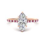 Load image into Gallery viewer, cathedral-hidden-halo-marquise-cut-pink-sapphire-ring-in-rose-gold-FD9788MQRGSADRPI-NL-RG