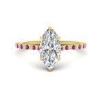 Load image into Gallery viewer, cathedral-hidden-halo-marquise-cut-pink-sapphire-ring-in-yellow-gold-FD9788MQRGSADRPI-NL-YG