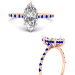 Load image into Gallery viewer, cathedral-hidden-halo-marquise-cut-sapphire-ring-in-rose-gold-FD9788MQRGSABL-NL-RG