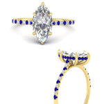 Load image into Gallery viewer, cathedral-hidden-halo-marquise-cut-sapphire-ring-in-yellow-gold-FD9788MQRGSABL-NL-YG