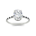 Load image into Gallery viewer, cathedral-hidden-halo-oval-shaped-black-diamond-ring-in-white-gold-FD9788OVRGBLACK-NL-WG