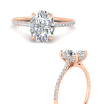 Load image into Gallery viewer, cathedral-hidden-halo-oval-shaped-diamond-ring-in-rose-gold-FD9788OVR-NL-RG