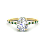Load image into Gallery viewer, cathedral-hidden-halo-oval-shaped-emerald-ring-in-yellow-gold-FD9788OVRGEMGR-NL-YG