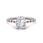Load image into Gallery viewer, cathedral-hidden-halo-oval-shaped-pink-sapphire-ring-in-white-gold-FD9788OVRGSADRPI-NL-WG
