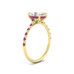 Load image into Gallery viewer, cathedral-hidden-halo-oval-shaped-pink-sapphire-ring-in-yellow-gold-FD9788OVRGSADRPI-NL-YG