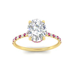 Load image into Gallery viewer, cathedral-hidden-halo-oval-shaped-pink-sapphire-ring-in-yellow-gold-FD9788OVRGSADRPI-NL-YG