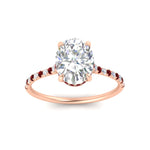 Load image into Gallery viewer, cathedral-hidden-halo-oval-shaped-ruby-ring-in-rose-gold-FD9788OVRGRUDR-NL-RG