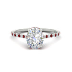Load image into Gallery viewer, cathedral-hidden-halo-oval-shaped-ruby-ring-in-white-gold-FD9788OVRGRUDR-NL-WG