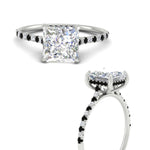 Load image into Gallery viewer, cathedral-hidden-halo-princess-cut-black-diamond-ring-in-white-gold-FD9788PRRGBLACK-NL-WG