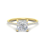 Load image into Gallery viewer, cathedral-hidden-halo-princess-cut-diamond-ring-in-yellow-gold-FD9788PRR-NL-YG