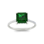 Load image into Gallery viewer, cathedral-hidden-halo-princess-cut-emerald-and-diamond-ring-in-white-gold-FD9788PRRGEMGR-NL-WG.jpg