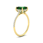 Load image into Gallery viewer, cathedral-hidden-halo-princess-cut-emerald-and-diamond-ring-in-yellow-gold-FD9788PRRGEMGR-NL-YG.jpg