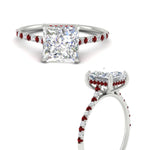 Load image into Gallery viewer, cathedral-hidden-halo-princess-cut-ruby-ring-in-white-gold-FD9788PRRGRUDR-NL-WG