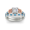 Load image into Gallery viewer, celtic-asscher-cut-blue-topaz-wedding-ring-set-in-white-gold-fdens2255asgicbltoangle5-nl-wg-ws1.jpg