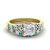 Load image into Gallery viewer, celtic-asscher-cut-blue-topaz-wedding-ring-set-in-yellow-gold-fdens2255asgicbltosleep-nl-yg-ws1.jpg