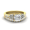 Load image into Gallery viewer, celtic-asscher-cut-diamond-wedding-ring-set-in-yellow-gold-fdens2255assleep-nl-yg-ws1.jpg