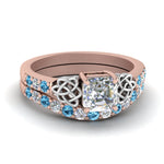 Load image into Gallery viewer, celtic-asscher-cut-diamond-wedding-ring-set-with-blue-topaz-in-rose-gold-FDENS2255B1ASGICBLTO-NL-RG_3885f163-5b96-42d2-8547-be6056144fd8?v=1757056956