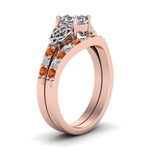 Load image into Gallery viewer, celtic-asscher-cut-diamond-wedding-ring-set-with-orange-sapphire-in-rose-gold-FDENS2255B1ASGSAORANGLE2-NL-RG_34124770-4ab7-4ef1-87fa-82eb04af675e?v=1757056956