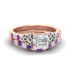 Load image into Gallery viewer, Asscher Cut Two Tone Celtic Bridal Ring Set
