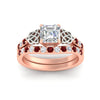 Load image into Gallery viewer, celtic-asscher-cut-ruby-wedding-ring-set-in-rose-gold-fdens2255asgrudrangle5-nl-rg-ws1.jpg