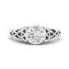 Load image into Gallery viewer, Celtic Bezel Lab Round Diamond Engagement Ring