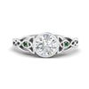 Load image into Gallery viewer, Celtic Bezel Lab Round Diamond Engagement Ring
