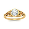 Load image into Gallery viewer, Celtic Bezel Lab Round Diamond Engagement Ring